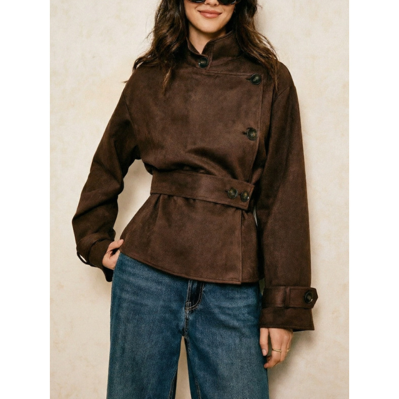 Retro Trendy Slim Fit Slimming Top Coat photo 4