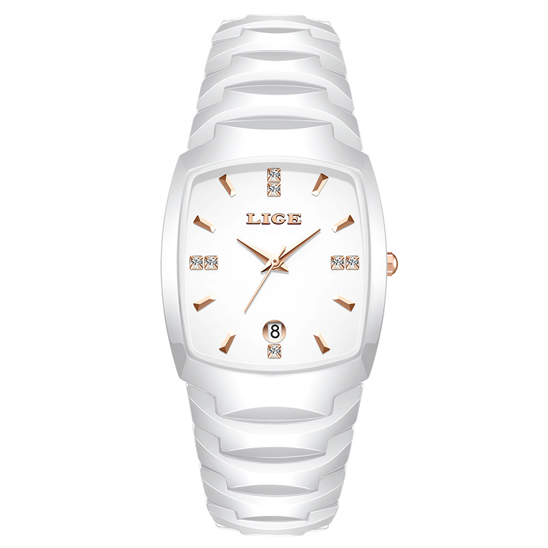 Square Calendar Waterproof Multi-function Sports Couple's Watch Quartz Watch photo 3