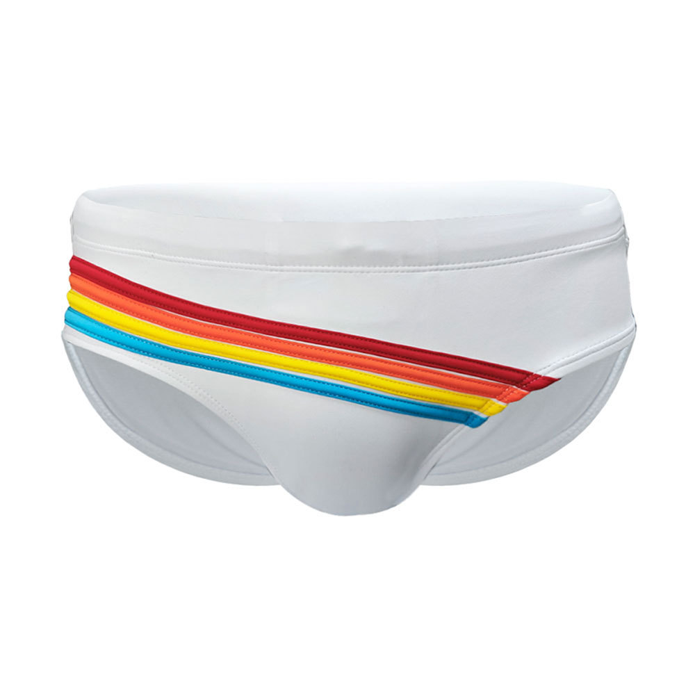 Triangular Three-dimensional Rainbow Swim Trunks Simple Stylish And Form-fitting photo 6