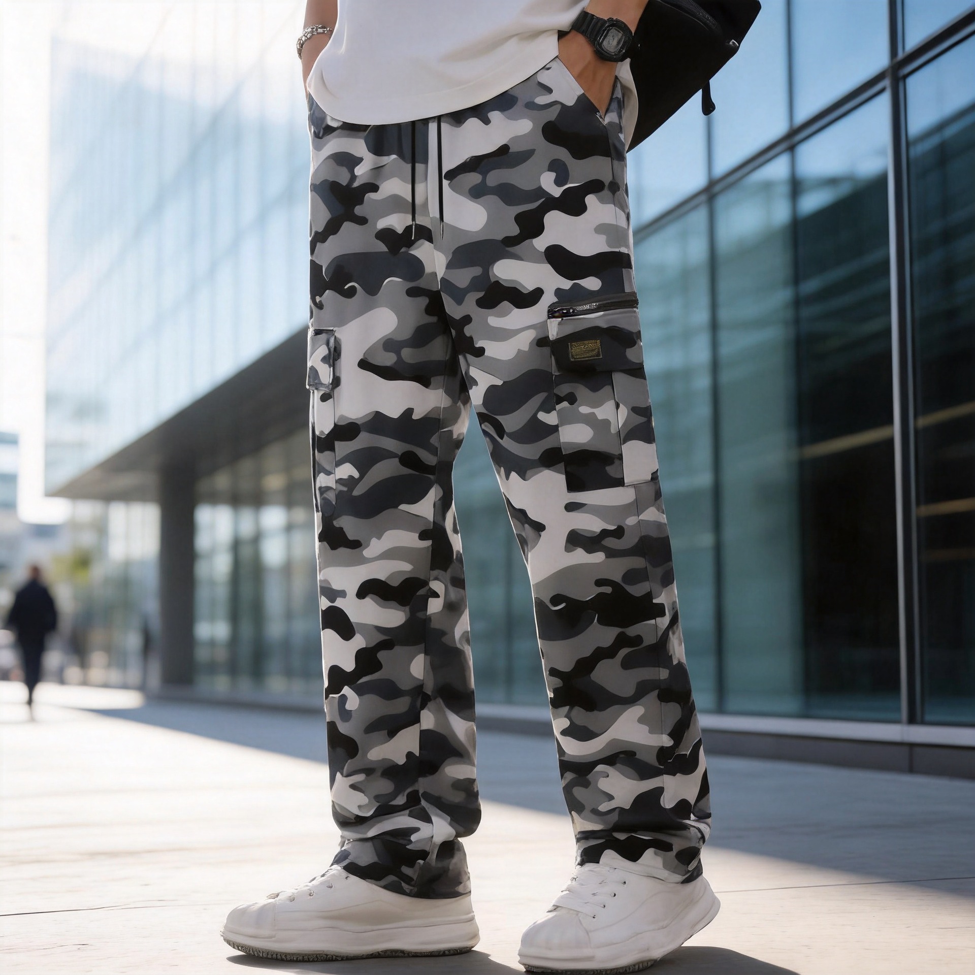 Men's Plus-Size Camouflage Pants, Workwear Trousers, Casual Pants photo 1