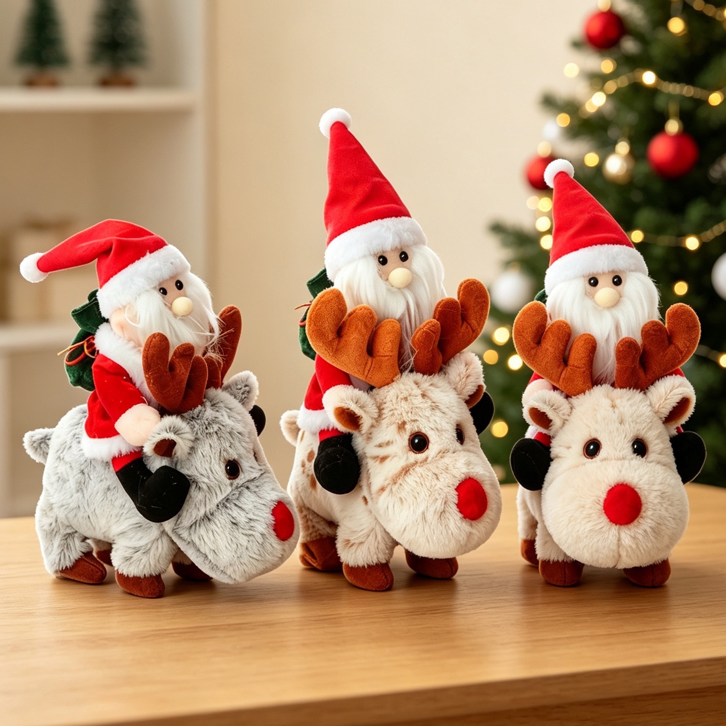 Santa Claus Riding A Reindeer Electric Toy photo 1