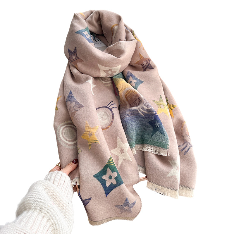 Double-sided Scarf Shawl For Women Autumnwinter photo 3