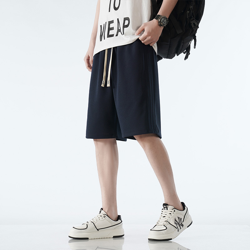Men's Solid-Color Casual Fashion Loose Shorts photo 2
