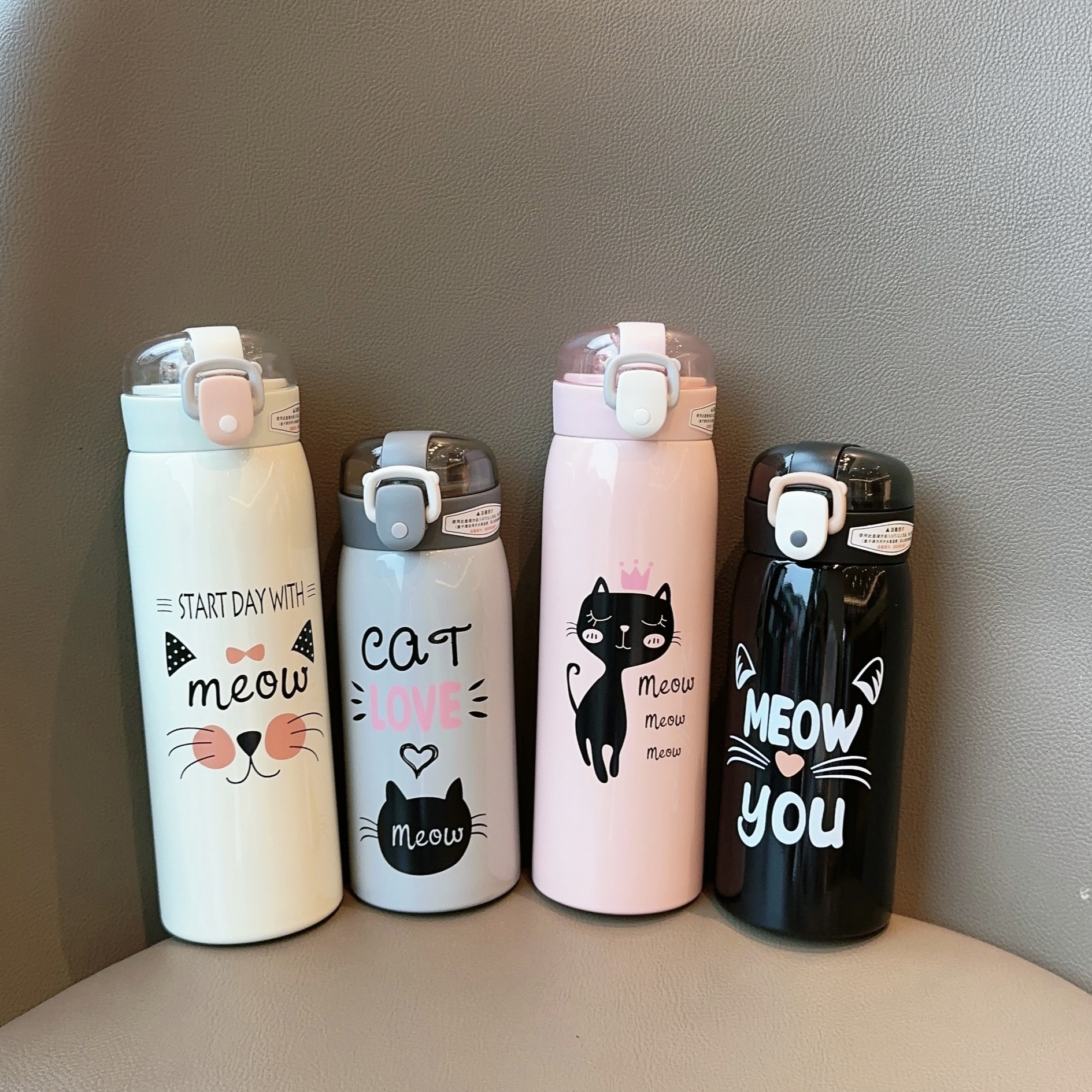 Handy Straw Cup Cute Bear Design For Students And Couples photo 6