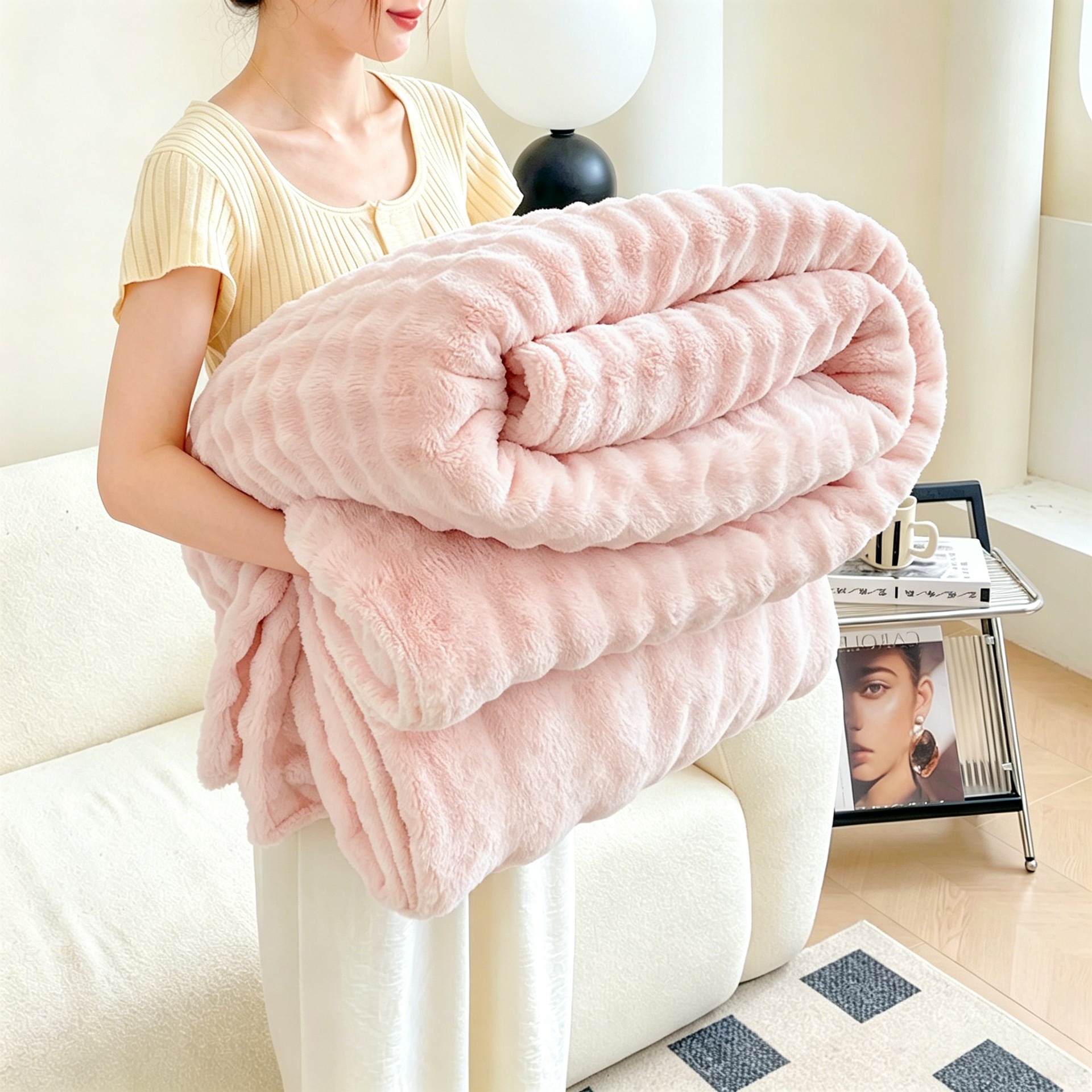 Fleece Bubble Blanket Thickened Milk Velvet photo 5