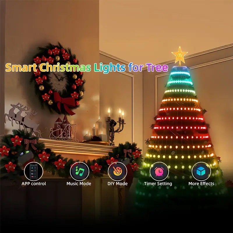 Colorful Christmas Atmosphere Lights photo 2