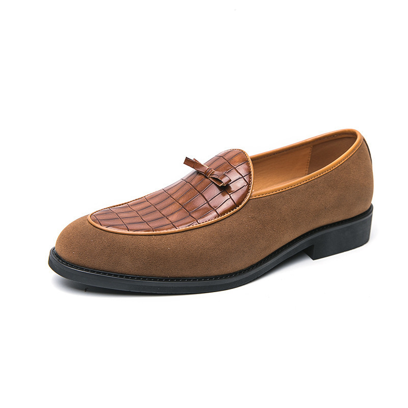 British Retro Style Business Casual Loafers - Men's PU Leather Slip On Shoes for Office Wear photo 3