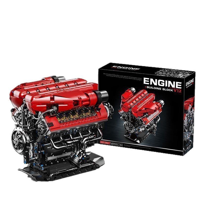 V12 Engine Mechanical Assembly Building Block Toy Model photo 5