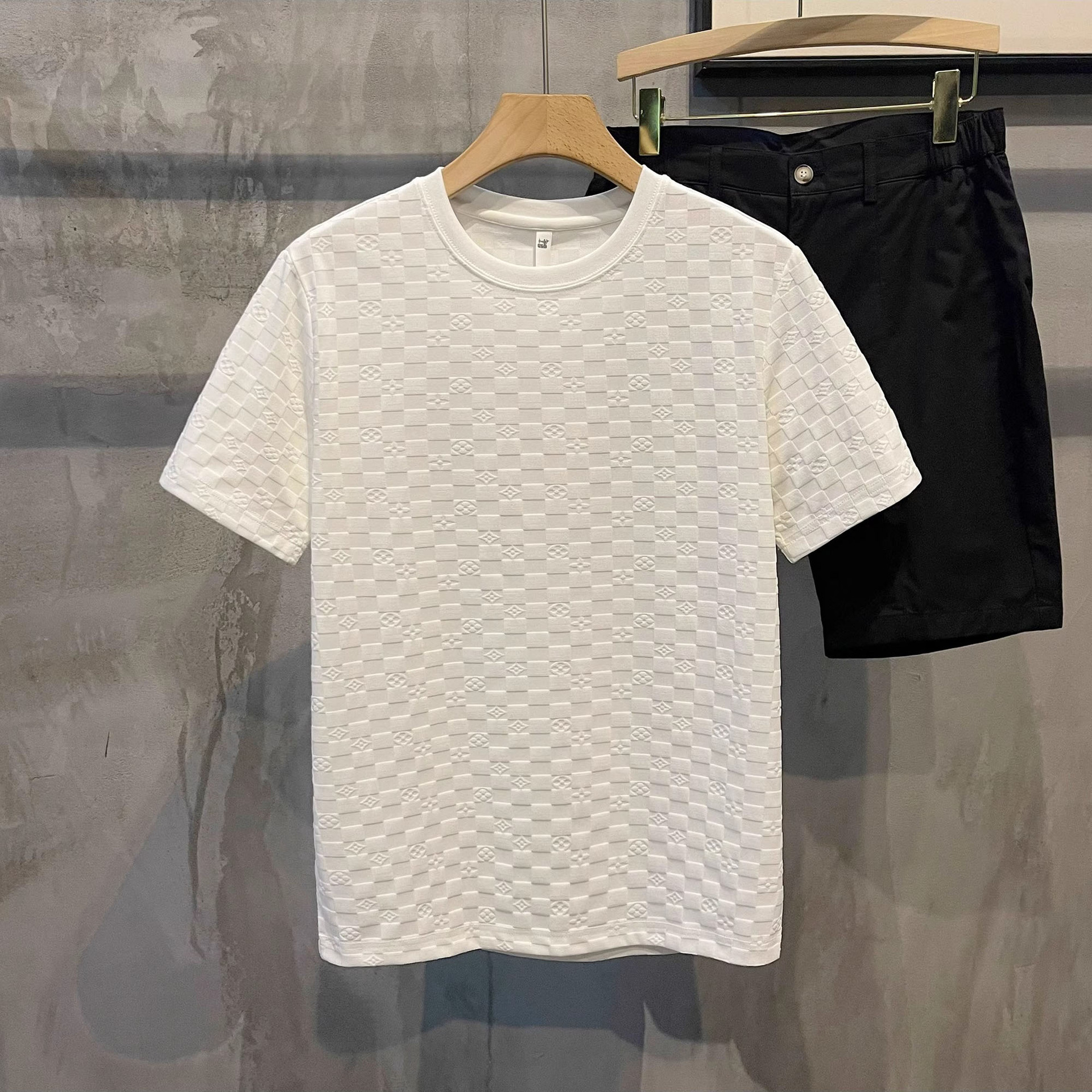 Streetwear Letter-print Short-sleeve Mens Slim-fit EuropeanAmerican Style photo 4