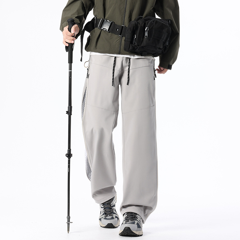 American-style Outdoor Straight-leg Softshell Shell Pants With A Zip Closure photo 7