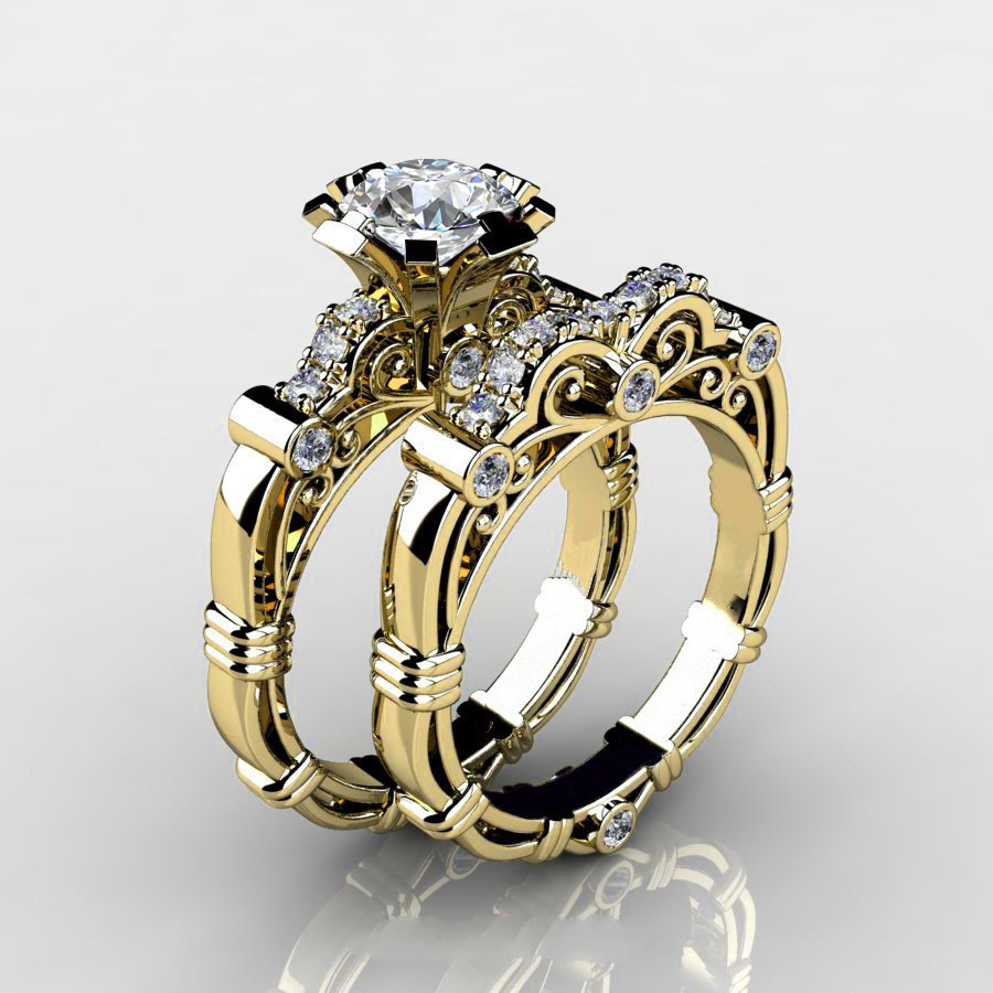 Retro-style Creative Engagement Rings For Couples In Europe And The US photo 1