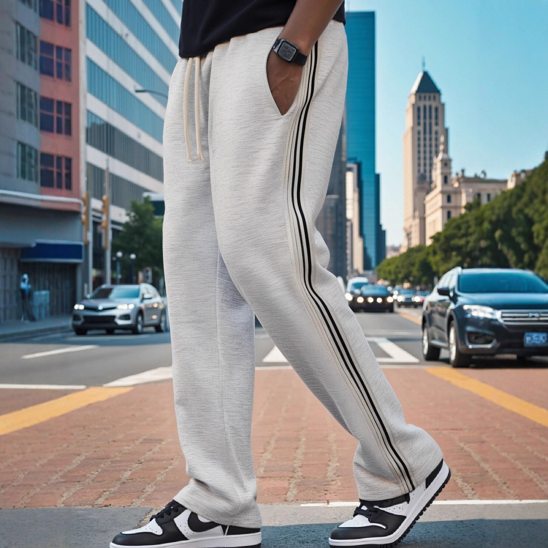 Men's Casual Fashion All-matching Loose Straight photo 7