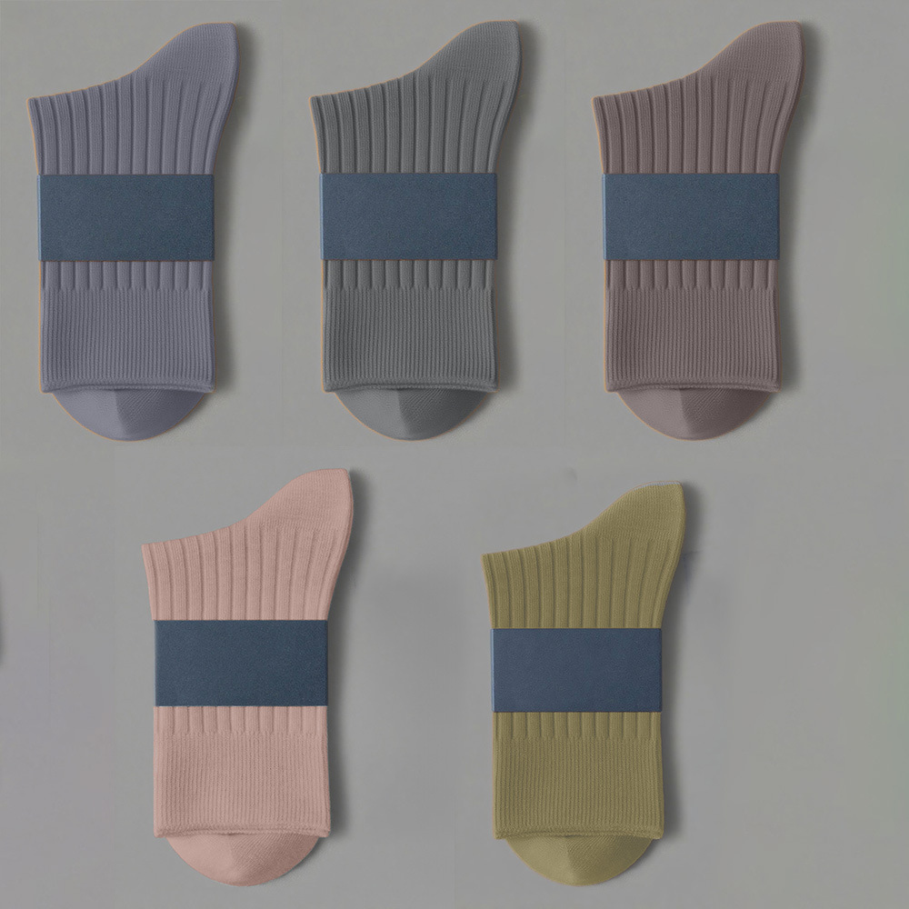Mens Double-Needle Cotton Business Socks With Sweat-Absorbing And Deodorizing Properties photo 3