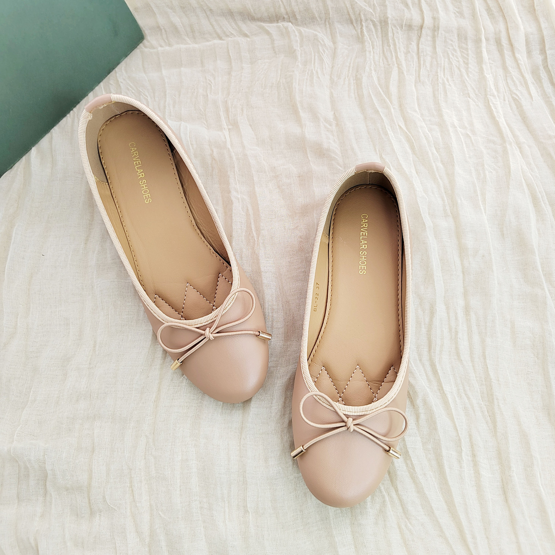 New Springsummer Bow-tie Low-cut Ballet Flats With Thick Soles photo 6