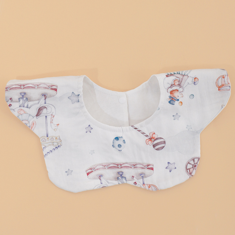 Petal Bamboo Cotton Waterproof Kids Bib Waterproof Baby Burp Cloth photo 3