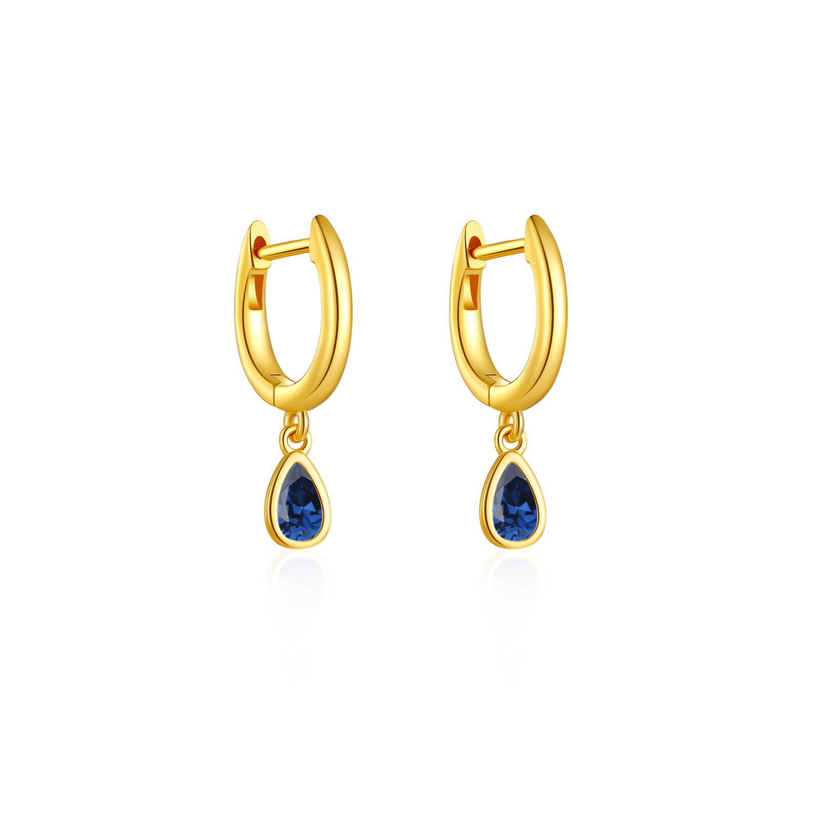 S925 Sterling Silver Earrings Colorful Pear-shaped Long Graceful And Fashionable Zircon Jewelry Earrings photo 8
