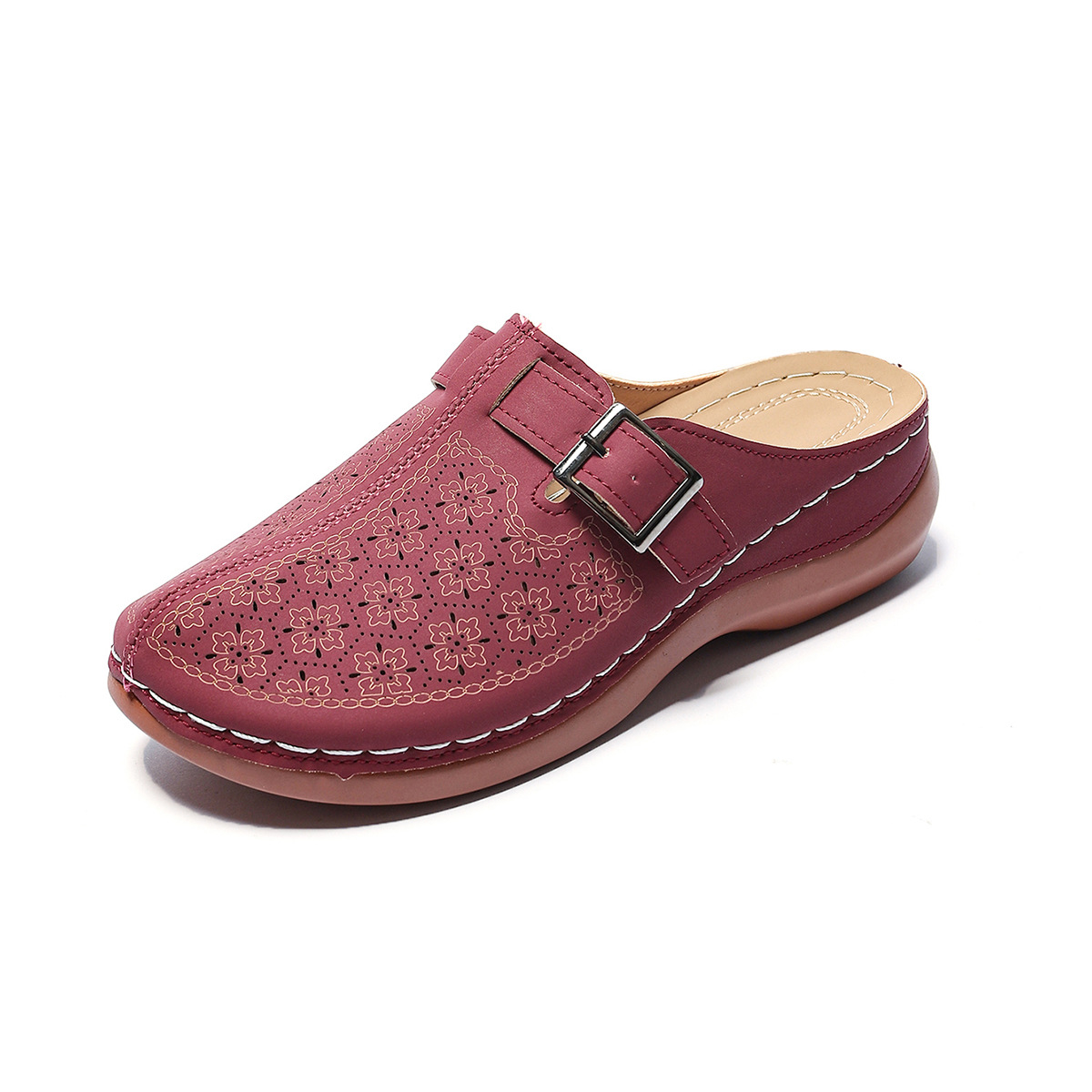 Women's Plus-Size Closed-Toe Flat Casual Slide Sandals For Export photo 7