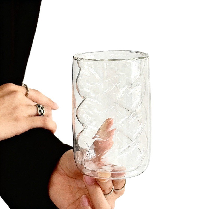 High-temperature-resistant High-borosilicate Double-walled Glass Cup photo 3