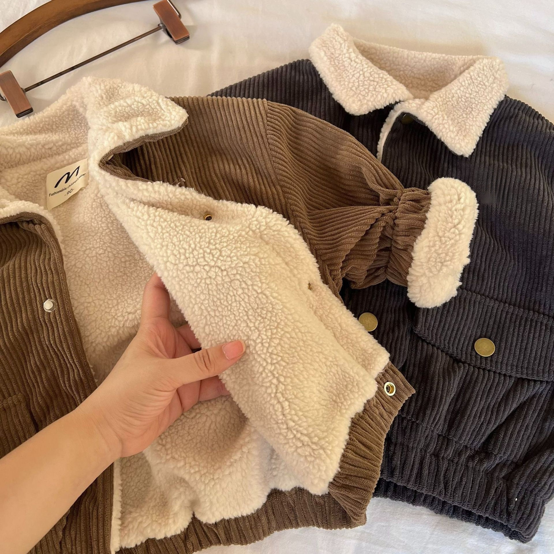 Corduroy Collared Jacket For Boys And Girls photo 4