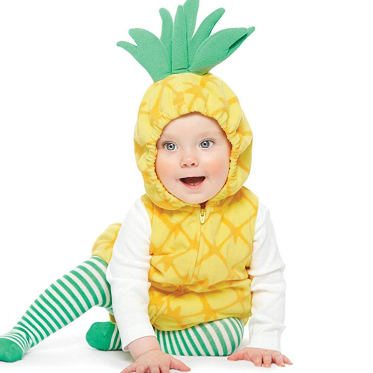 Pumpkin Strawberry And Pineapple Baby Autumnwinter Romper photo 4