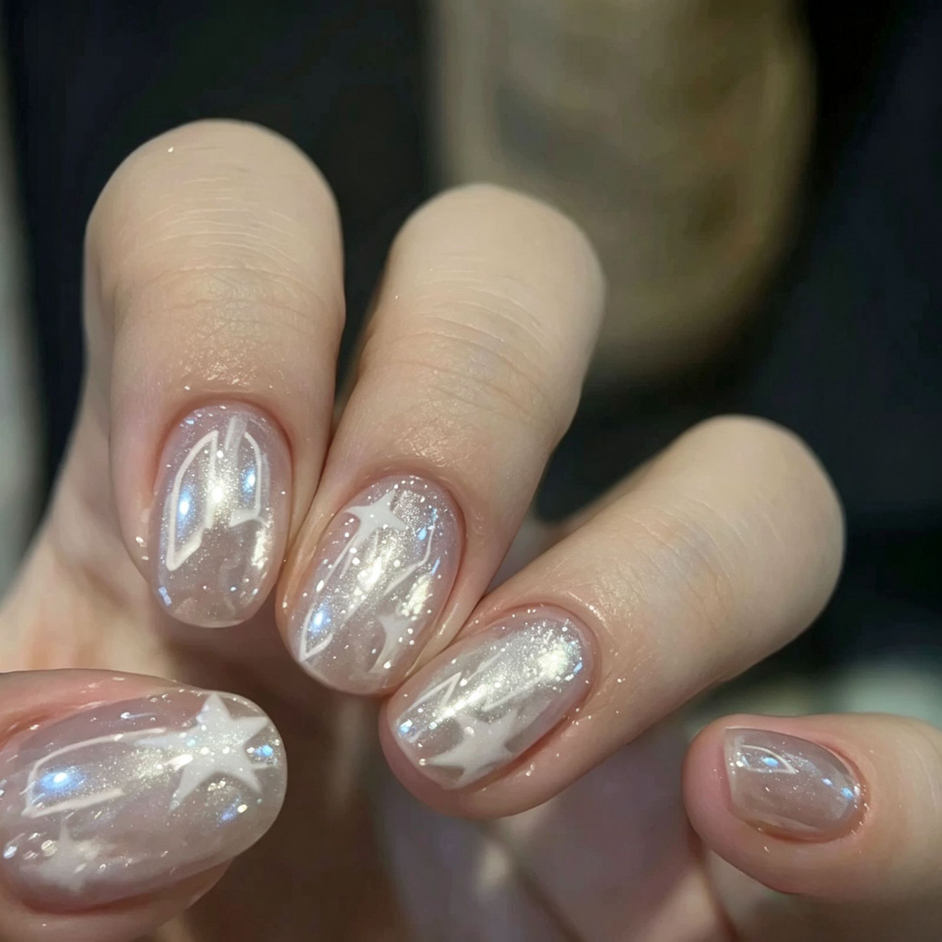 Handmade Wearable Nails With Cat-eye Glass Beads photo 4