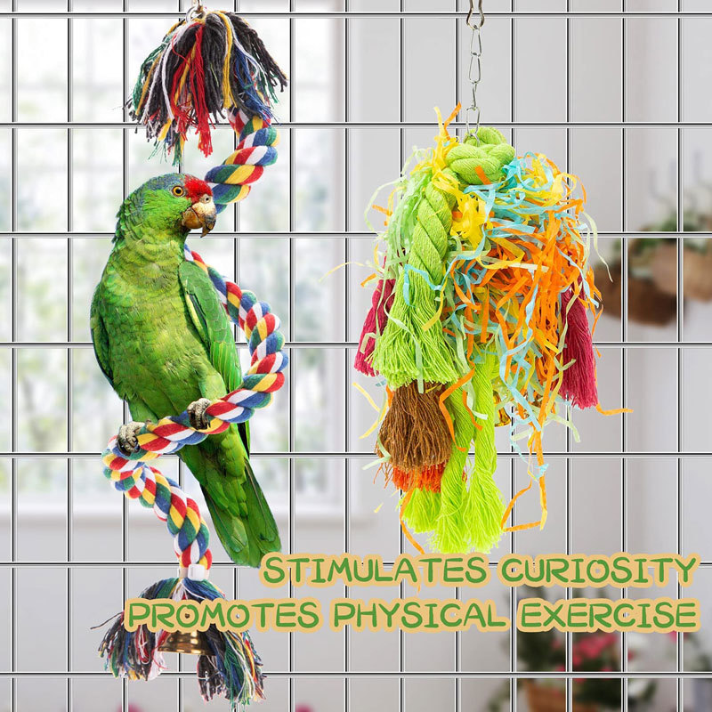 5PCs Parrot Gnawing Toy Cotton photo 1