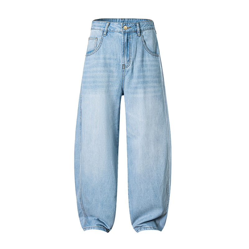 Lyocell Tencel Bootcut Jeans Mens Loose-fit Lightweight Wide-leg Trousers photo 5