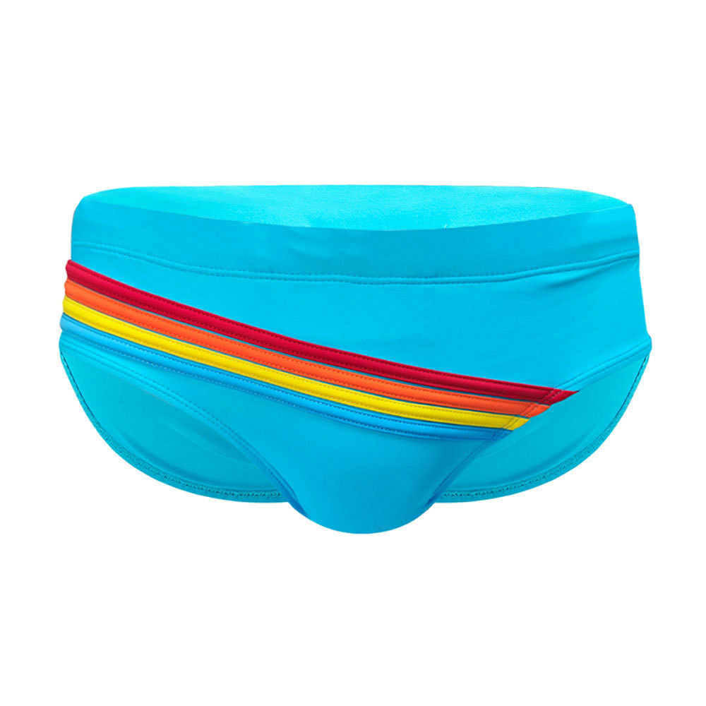 Triangular Three-dimensional Rainbow Swim Trunks Simple Stylish And Form-fitting photo 5