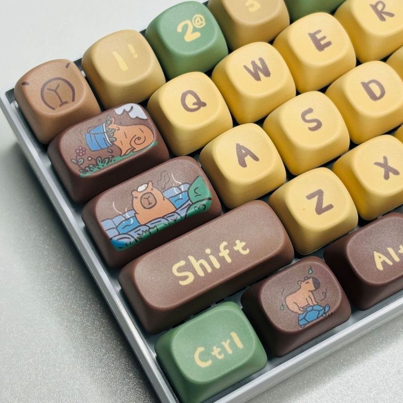 Capabala PBT Girl MOA Height Mechanical Keyboard Keycaps 130 Key Set photo 5