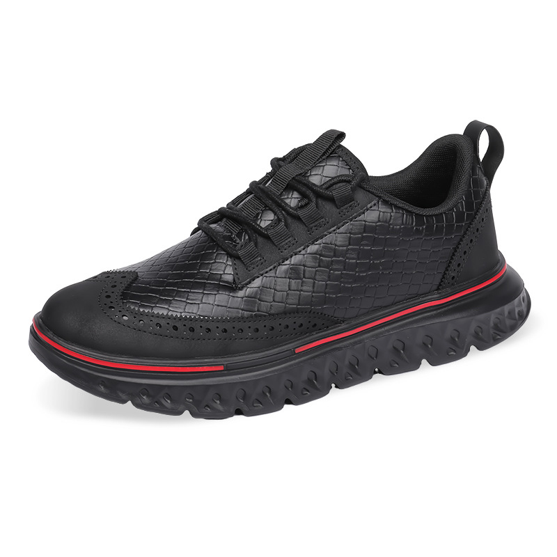 Versatile Men's Athletic Sneakers Woven Design photo 5