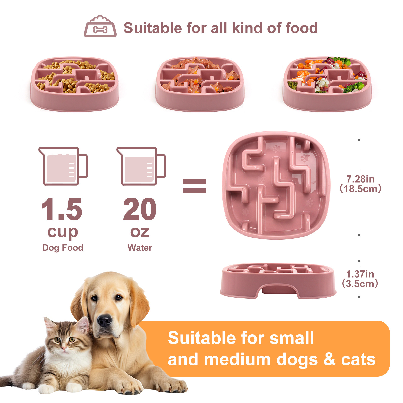 Tip-proof Slow-feeding Dog Bowl photo 3