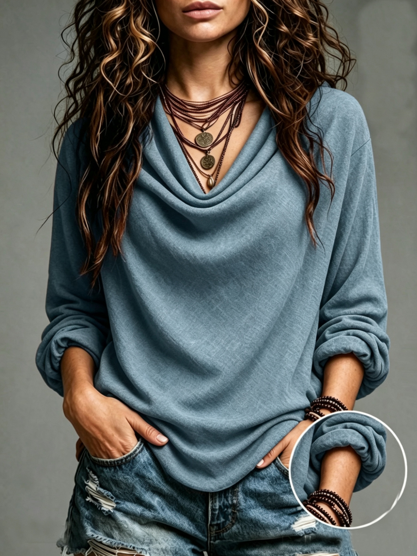Women's Long-sleeve Turtleneck Top photo 5