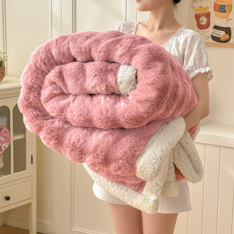 Bubble Double-layer Blanket Thickened For Warmth photo 4