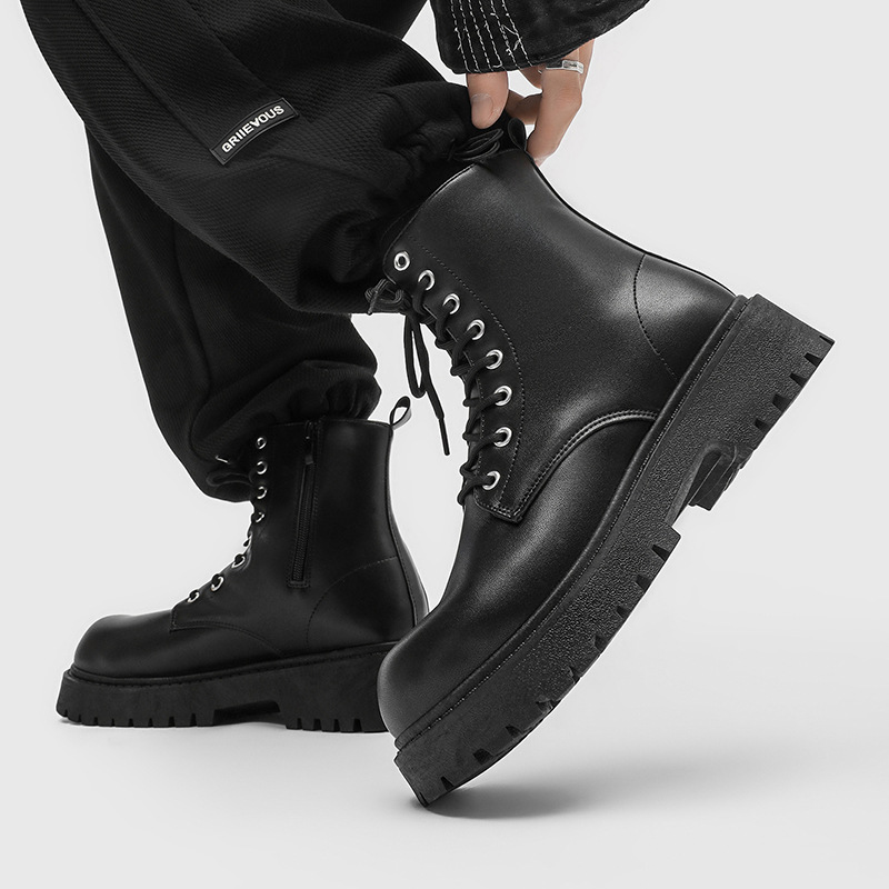 Men's High-top Side-zip Combat Boots photo 5