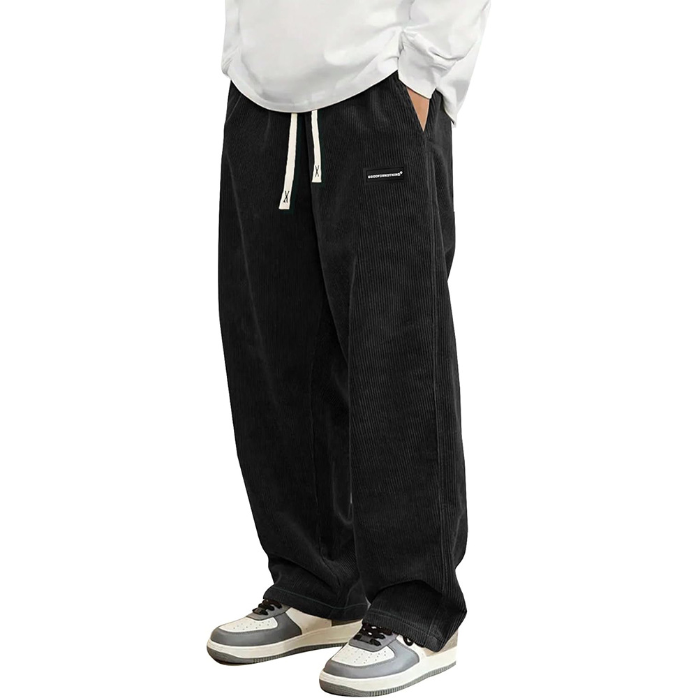 Men Loose-Fit Drawstring Pocket Trousers photo 3
