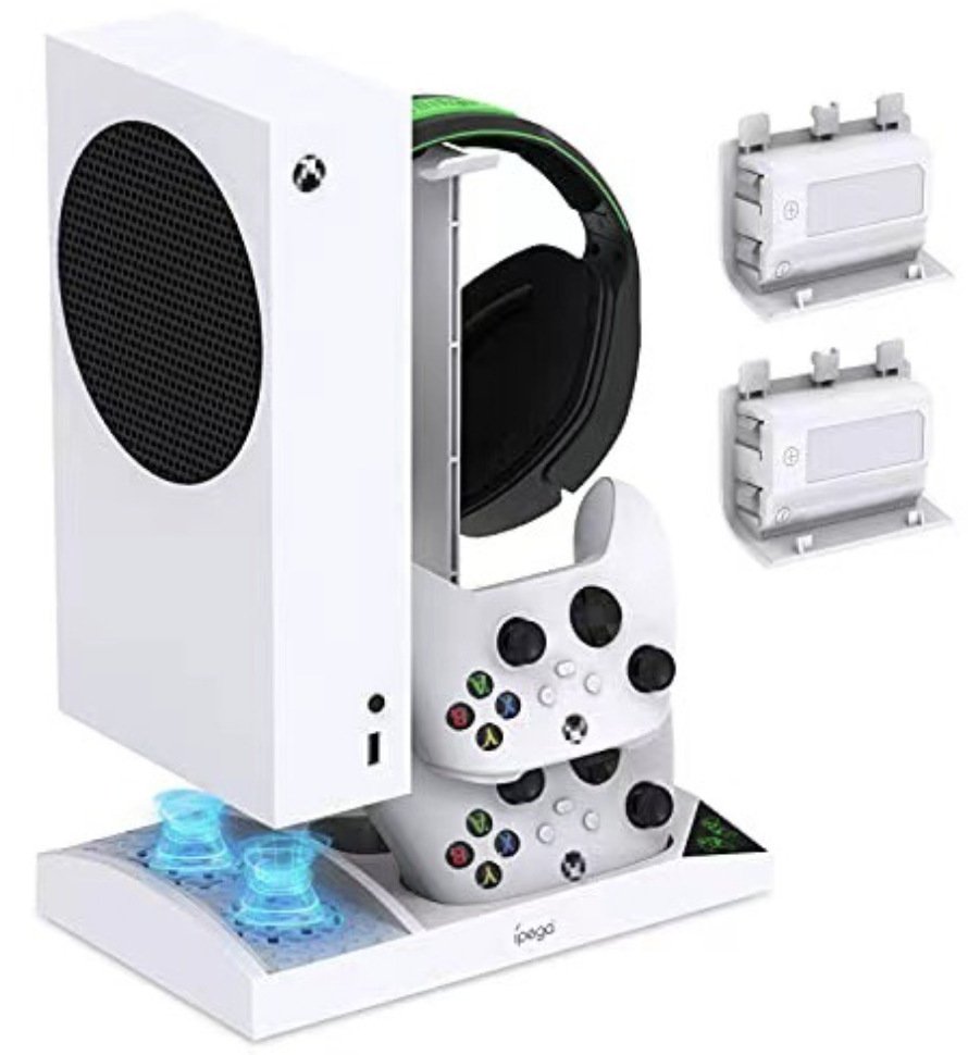 XboxSeriesS Main Engine Cooling Fan Base XSS Gamepad Dual Battery Fixed Charger With Earphone Rack photo 7