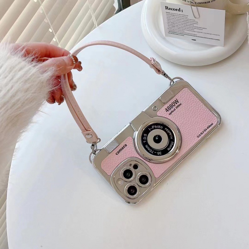 Creative Electroplated Phone Case With A Wrist Strap photo 4