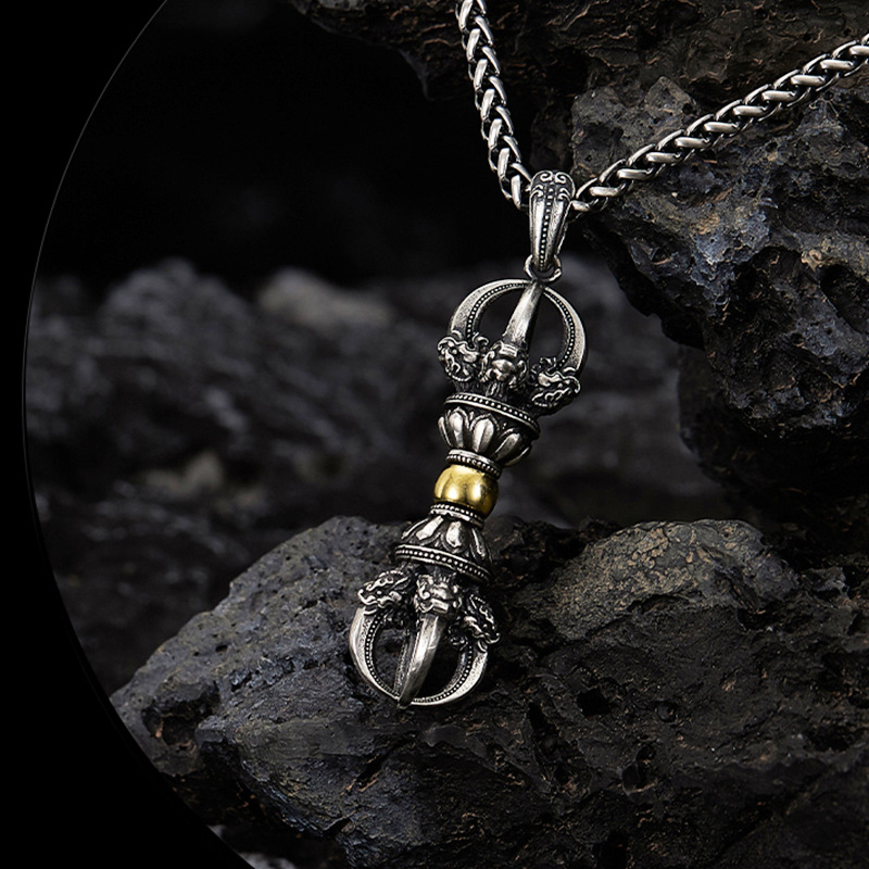 Fashionable Retro Vajra Necklace For Men photo 5