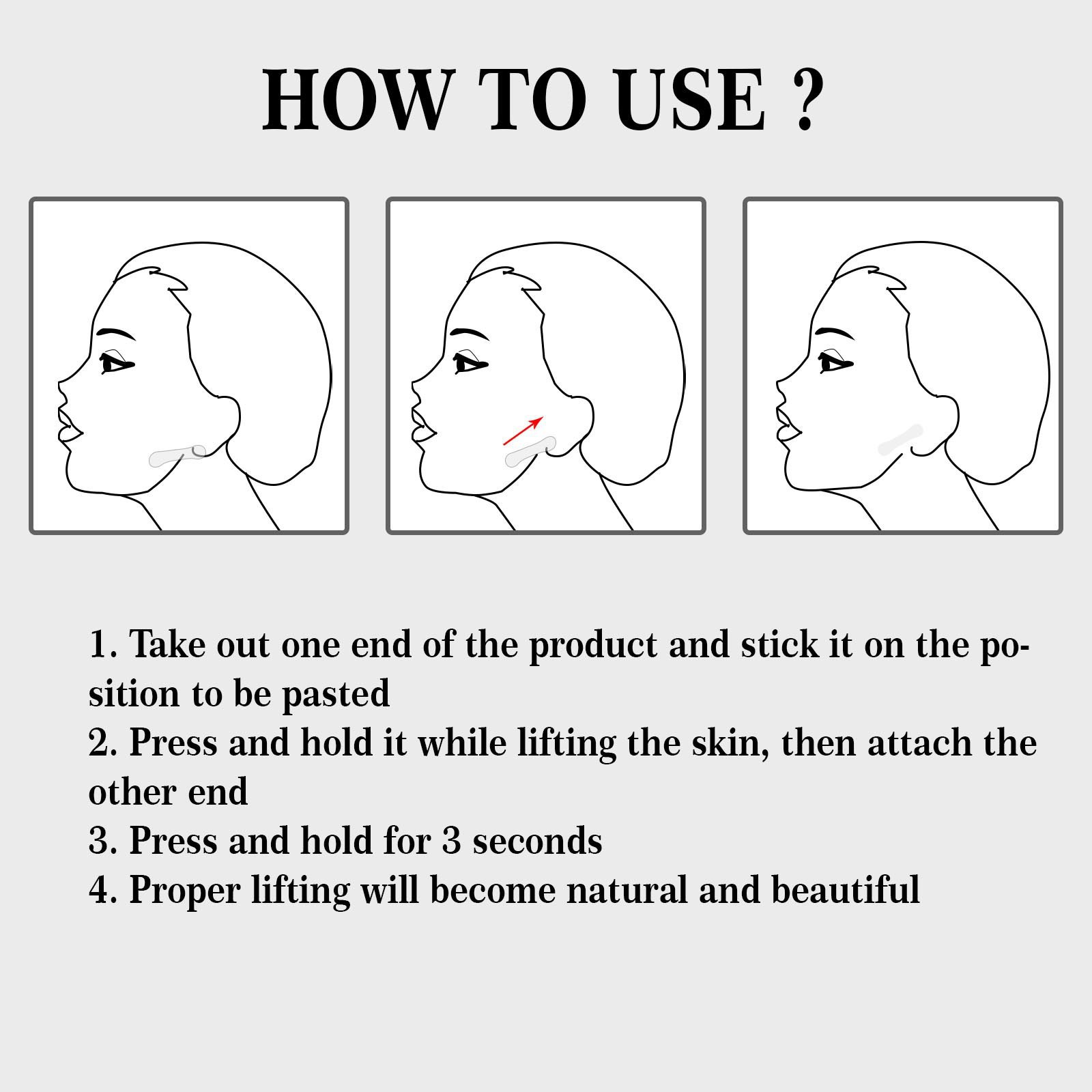 Daily Facial Skincare V-shaped Face Invisible Tape photo 7