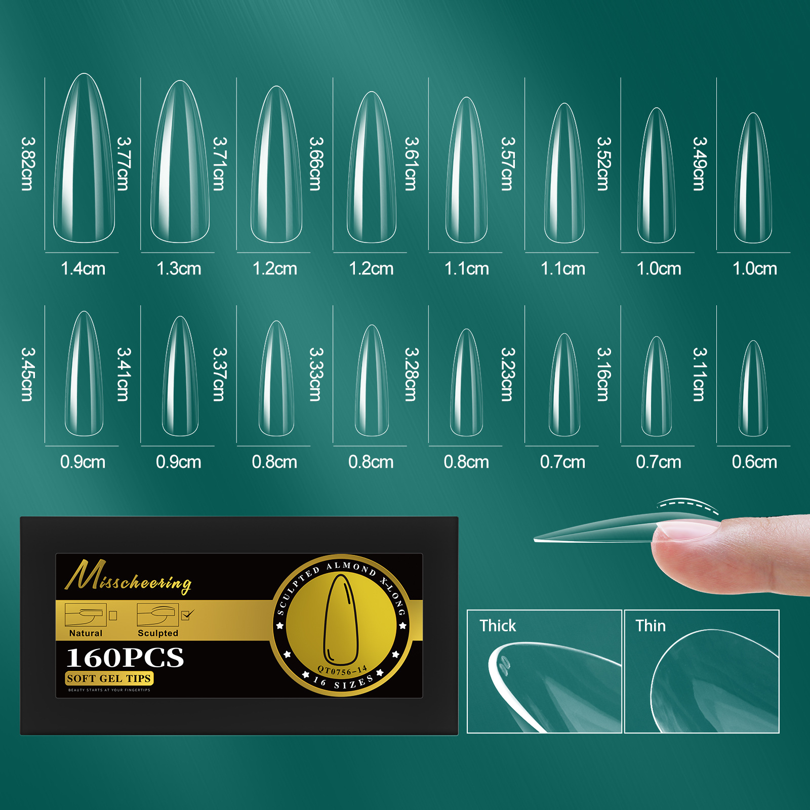 Arched Half-matte False Nails In A Boxed Set Seamless Design photo 5