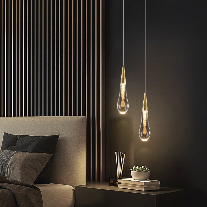 Creative Bedroom Bedside Chandelier Restaurantbar Droplet Pendant Light photo 3
