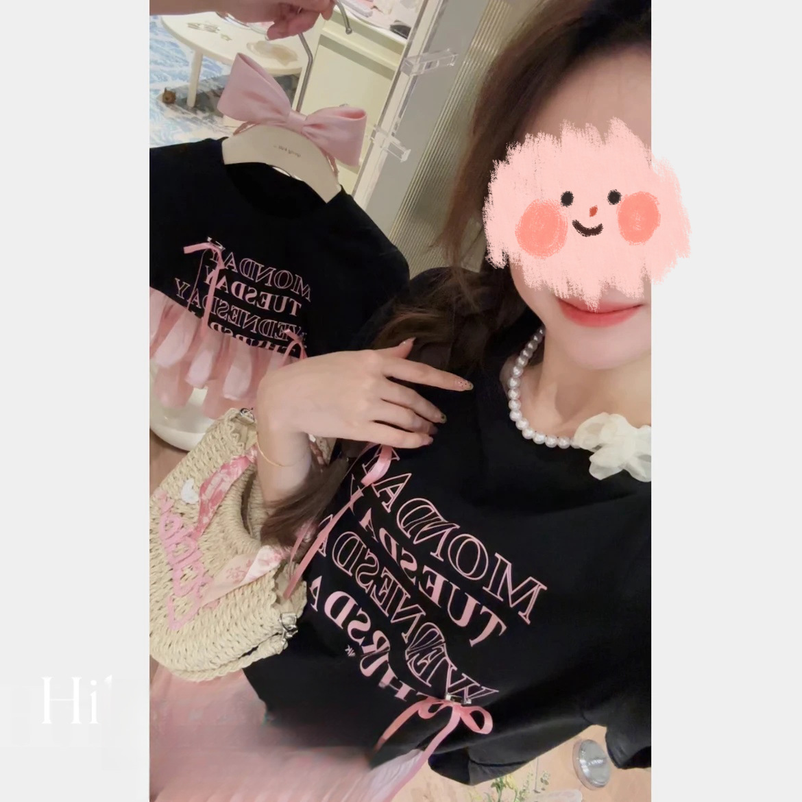 Girls' Pleated Skirt Western Style Letter T-shirt Two-piece Suit photo 7