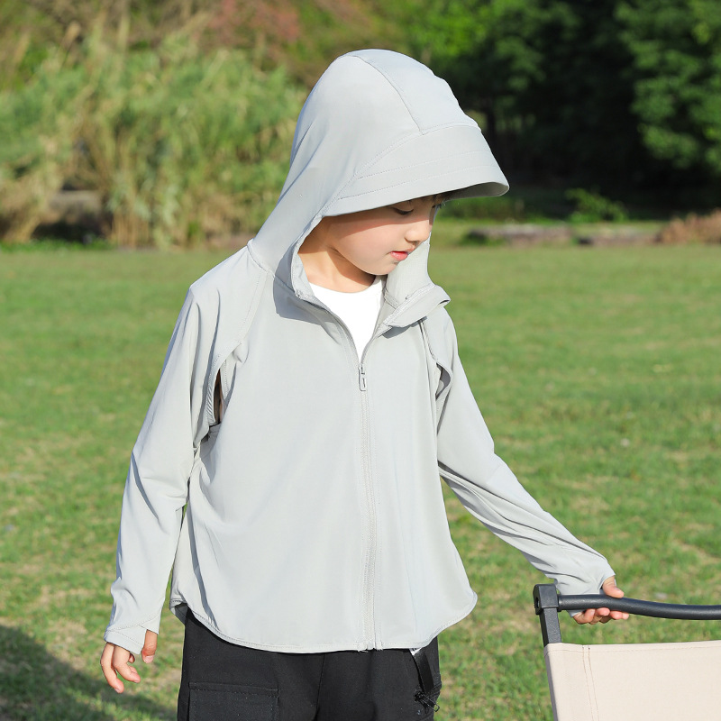 Lightweight Breathable UV-protective Loose-fitting Sun-protective Jacket For Boys photo 2
