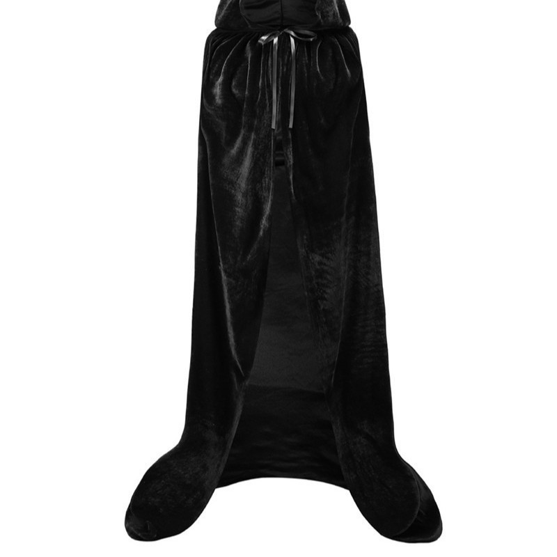 Velvet Thin Black Halloween Cape Cloak photo 6
