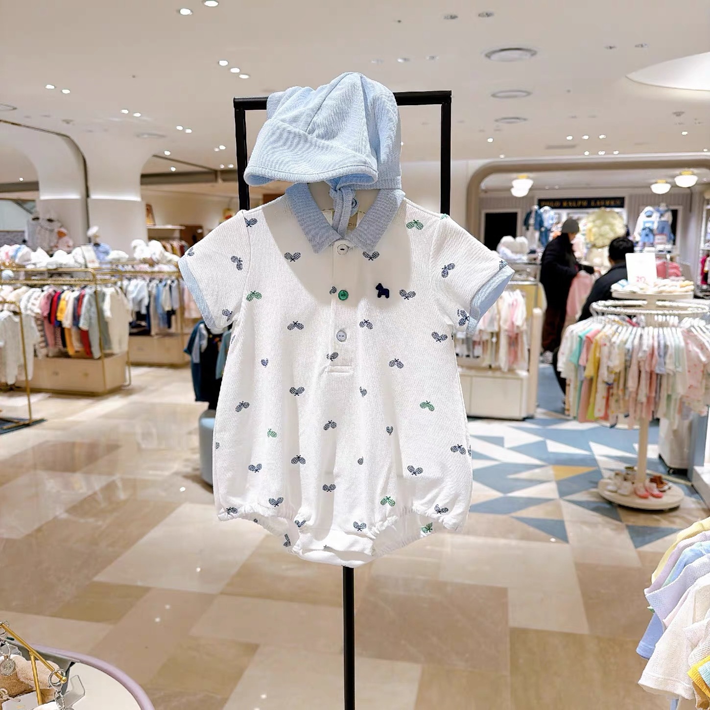 Children's Clothing Baby Romper With A Cute Turn-down Collar Hat photo 1