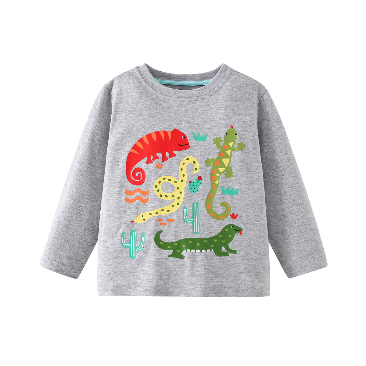 Round-neck Printed Long-sleeve T-shirt For Boys photo 5