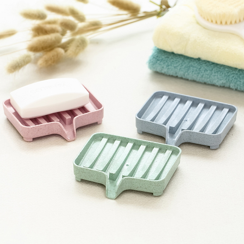 Creative Eco-friendly Wheat Straw Soap Dish With Drainage photo 8