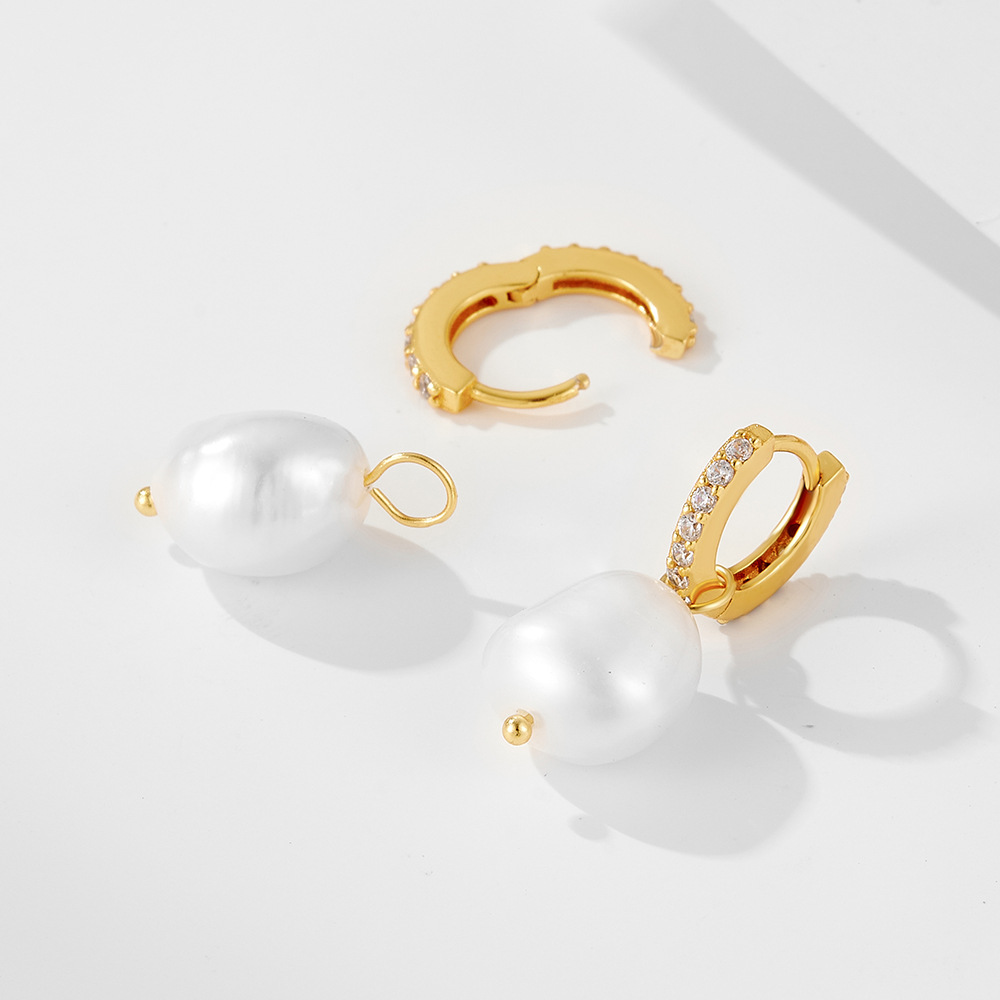 S925 Sterling Silver Water Pearl Earrings Women photo 4
