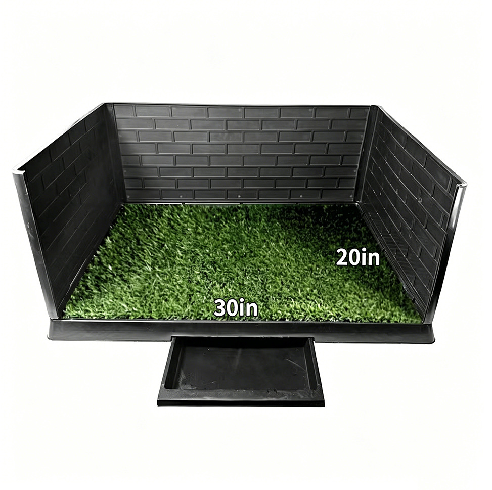 Three-sided Fenced-in Artificial Grass Dog Toilet photo 3