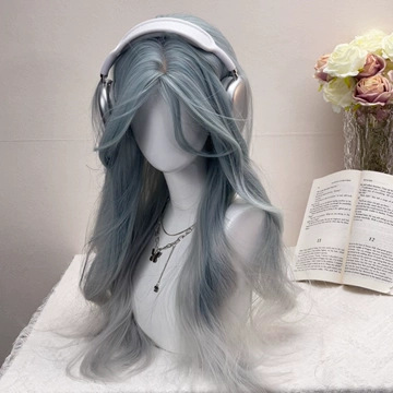 Middle-parted Big Wave Long Curly Wig, Full Headpiece photo 5